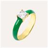 Stroili Anello Solitario Lady Sweet Acciaio Dorato Cristallo