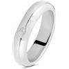 Stroili Fede Classica Leggera 5 mm Oro Bianco Diamante