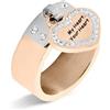 Stroili Anello Fascia Sunrise Acciaio Bicolore Bianco / Rosa Cristallo