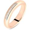 Stroili Fede Classica Leggera 4 mm Oro Rosa Diamante