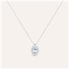Stroili Collana Jasmine Oro Bianco Acquamarina Diamante