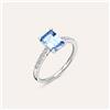 Stroili Anello Solitario Jasmine Oro Bianco Tanzanite Diamante