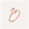 Stroili Anello Solitario Jasmine Oro Rosa Morganite Diamante