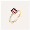 Stroili Anello Solitario Jasmine Oro Giallo Rodolite Diamante