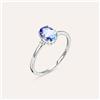 Stroili Anello Solitario Jasmine Oro Bianco Tanzanite Diamante