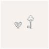 Stroili Orecchini Spaiati Silver Moments Argento Rodiato Cubic Zirconia