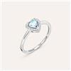 Stroili Anello Solitario Jasmine Oro Bianco Acquamarina Diamante