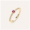 Stroili Anello Solitario Golden Dream Placcato Oro Giallo Cristallo