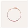 Stroili Bracciale Tennis Romantic Shine Metallo Rosa Cristallo
