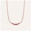 Stroili Collana Tennis Romantic Shine Metallo Rosa Cristallo