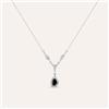 Stroili Collana Elizabeth Crown Oro Bianco Zaffiro Diamante