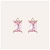 Stroili Orecchini Lobo Punto Luce Violet Ottone Rosa Cristallo