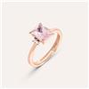 Stroili Anello Solitario Violet Ottone Rosa Cristallo