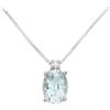 Stroili Collana Punto Luce Acquamarina Oro Bianco Acquamarina Diamante