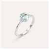 Stroili Anello Solitario Acquamarina Oro Bianco Acquamarina Diamante