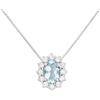 Stroili Collana Acquamarina Oro Bianco Acquamarina Diamante