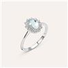 Stroili Anello Solitario Kate Acquamarina Oro Bianco Acquamarina Diamante