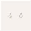 Stroili Orecchini Lobo Silver Pearls Argento Rodiato Perla sintetica Cubic Zirconia