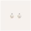 Stroili Orecchini Lobo Silver Pearls Argento Rodiato Perla sintetica Cubic Zirconia