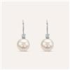 Stroili Orecchini Pendenti Silver Pearls Argento Rodiato Perla sintetica Cubic Zirconia
