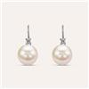 Stroili Orecchini Pendenti Silver Pearls Argento Rodiato Perla sintetica Cubic Zirconia