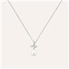 Stroili Collana Silver Pearls Argento Rodiato Perla sintetica Cubic Zirconia
