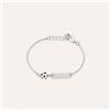Stroili Bracciale Con Targhetta Silver Baby Argento Rodiato