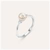 Stroili Anello Solitario Gold Pearls Oro Bianco Perla D'Acqua Dolce Diamante