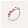 Stroili Anello Solitario Silver Rainbow Argento Rodiato Cubic Zirconia
