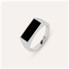 Stroili Anello Chevalier Gentleman Argento Rodiato Agata