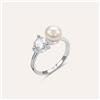 Stroili Anello Bilogy Silver Pearls Argento Rodiato Perla sintetica Cubic Zirconia