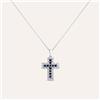 Stroili Collana Elizabeth Crown Oro Bianco Zaffiro Diamante