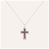 Stroili Collana Elizabeth Crown Oro Bianco Rubino Diamante
