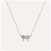 Stroili Collana Fiocco Silver Baby Argento Rodiato Cubic Zirconia