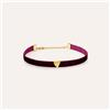 Stroili Choker Cuore Radiance Velluto Burgundy Acciaio Dorato