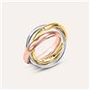 Stroili Anello Fedina Silver Collection Argento Tricolore Cubic Zirconia