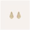 Stroili Orecchini Lobo Aura Acciaio Dorato Cubic Zirconia