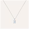 Stroili Collana Acquamarina Oro Bianco Acquamarina Diamante