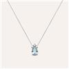 Stroili Collana Acquamarina Oro Bianco Acquamarina Diamante