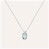 Stroili Collana Acquamarina Oro Bianco Acquamarina Diamante