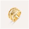 Stroili Anello Fascia Aura Acciaio Dorato Cubic Zirconia