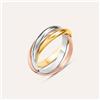 Stroili Anello Fedina Silver Collection Argento Tricolore