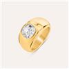 Stroili Anello Fascia Aura Acciaio Dorato Cubic Zirconia
