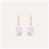 Stroili Orecchini Pendenti Aura Acciaio Dorato Cubic Zirconia
