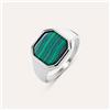 Stroili Anello Chevalier Man Code Acciaio Malachite