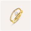 Stroili Anello Fantasia Radiance Acciaio Dorato Cubic Zirconia