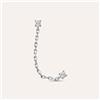Stroili Mono Orecchino Lobo Punto Luce Silver Elegance Argento Rodiato Cubic Zirconia