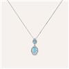 Stroili Collana Acquamarina Oro Bianco Acquamarina Diamante Diamante