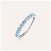 Stroili Anello Semi-Eternity Acquamarina Oro Bianco Acquamarina