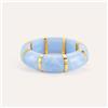 Stroili Bangle Elastico Radiance Acciaio Dorato Acrilico Celeste